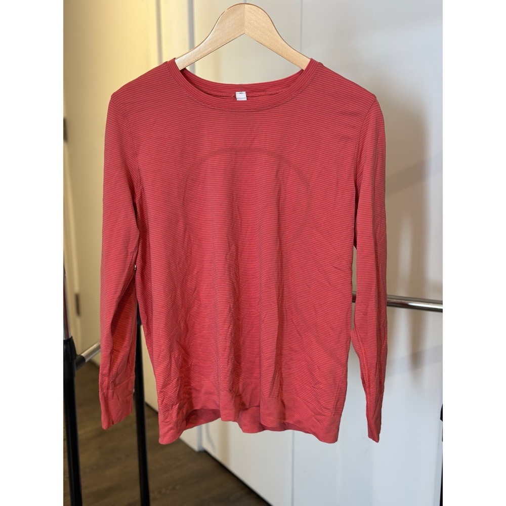 Shirt Swiftly Relaxed-Fit LS Tempo Stripe Pale Raspberry / Brier Rose